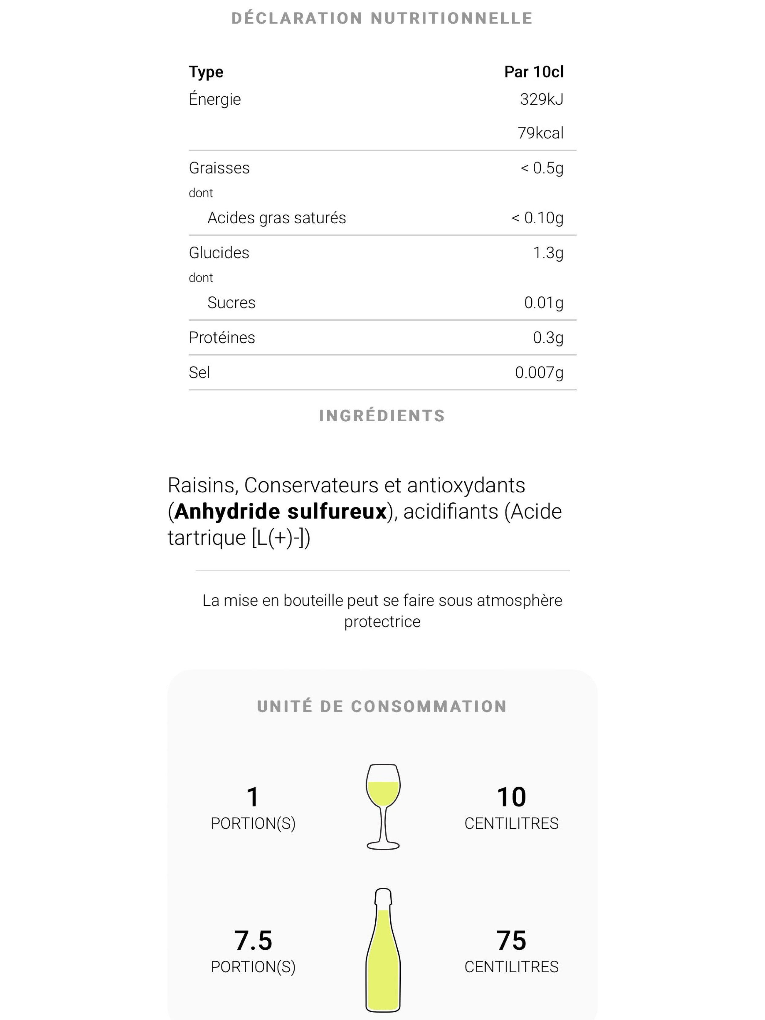 Vue détaillée 7 du Vin blanc "En Travertin" 2024 - Réf 70683420033364